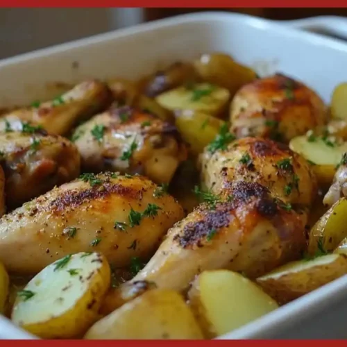 Pałki z kurczaka i pieczone ziemniaki