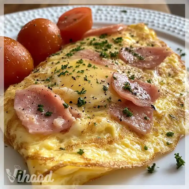 Omlet z Szynką, Serem i Pomidorami na śniadanie