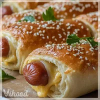 Hot Dog w Cieście Drożdżowym z Serem to pyszna przekąska