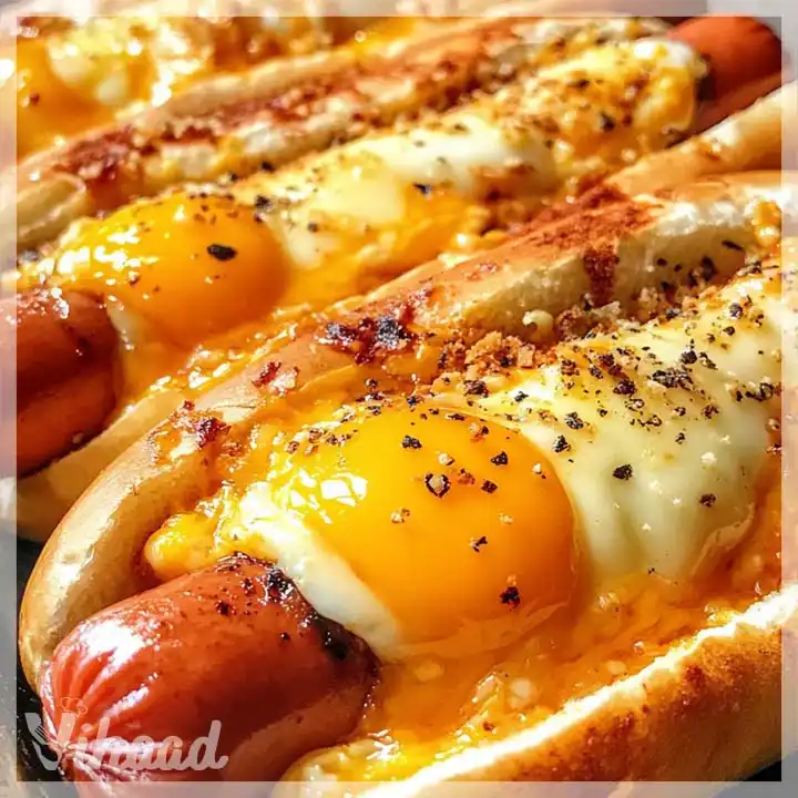 Pieczone Hot Dogi z Jajkiem i Serem to pyszna przekąska