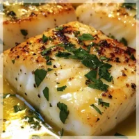 Pieczony Halibut w Białym Winie to pyszne danie