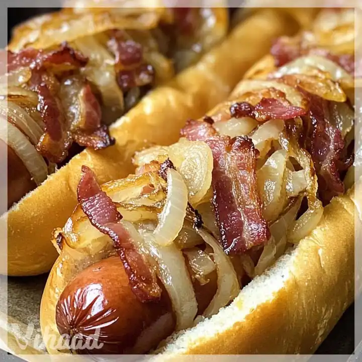 Bekonowe Hot Dogi z Cebulą to pyszna przekąska