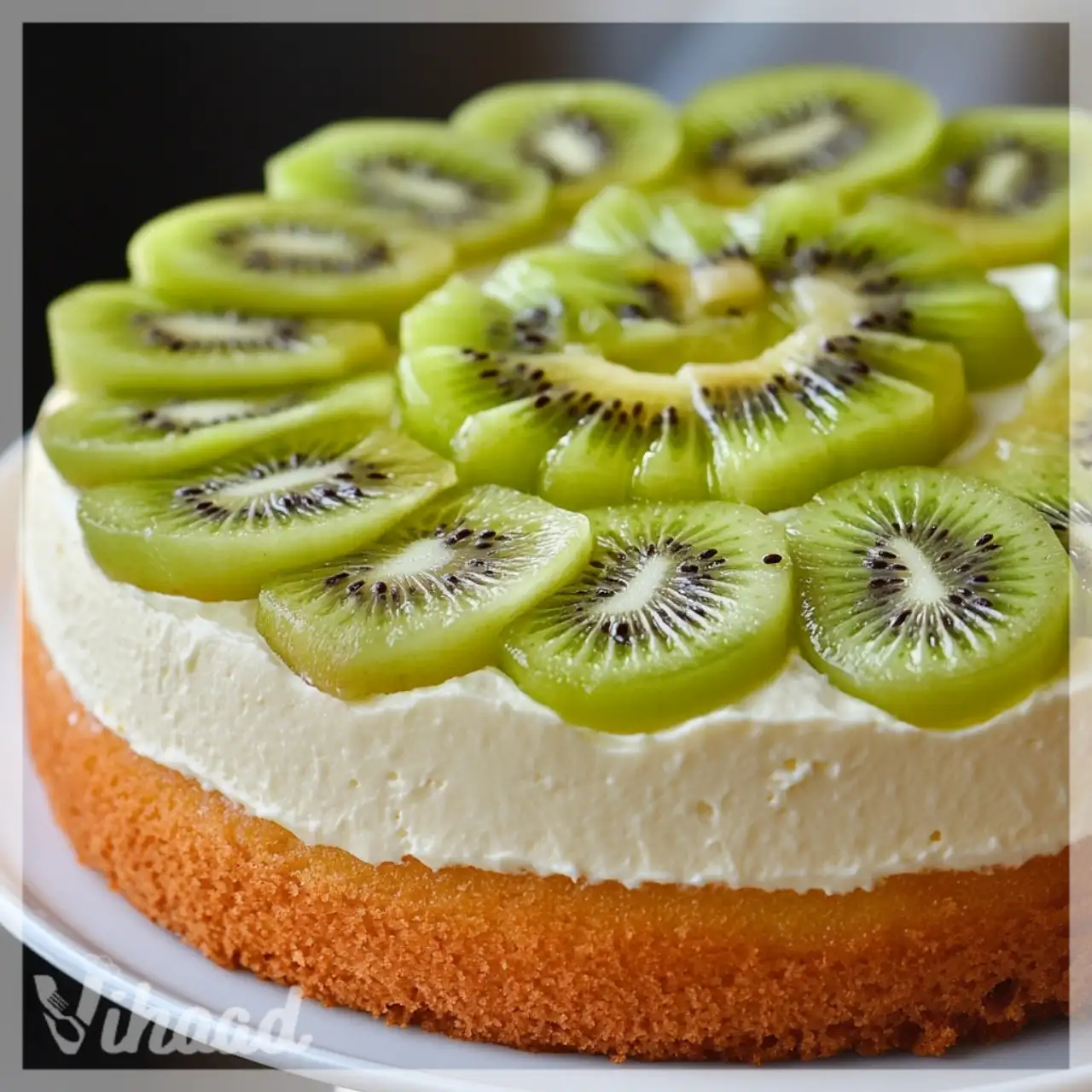 Proste ciasto z kremowym serkiem i kiwi zachwyci smakiem!