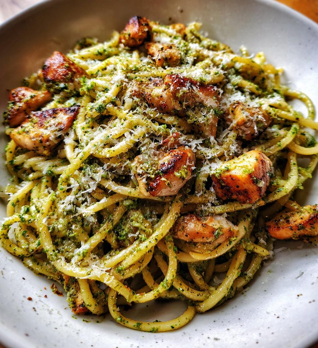 Makaron z pesto i kurczakiem - detail 1