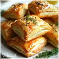 Mini ciasto francuskie z pastą łososiową to hit!