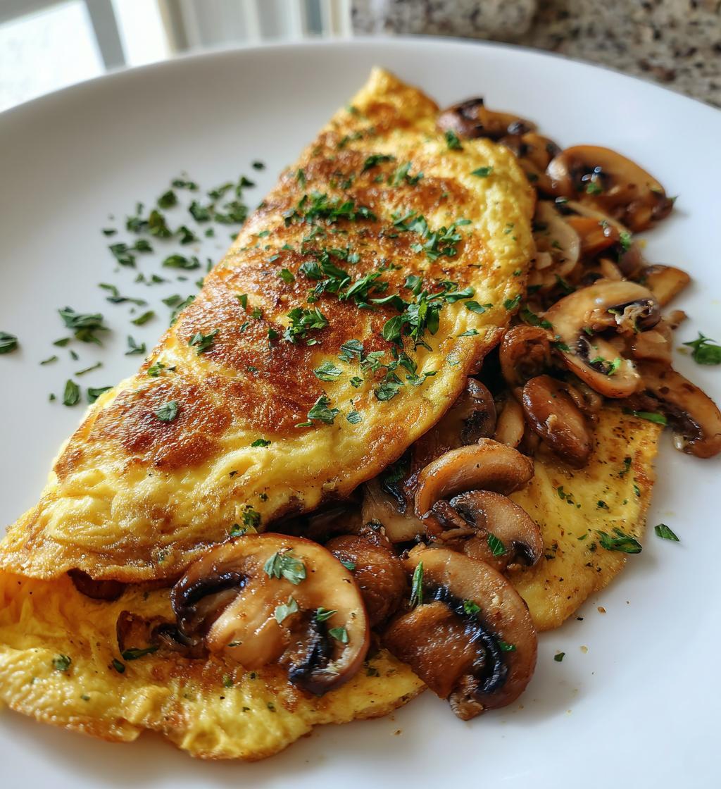 Omlet z pieczarkami i cebulą - detail 1