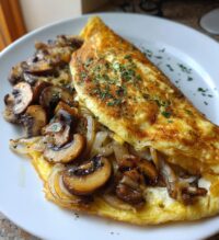 Omlet z pieczarkami i cebulą