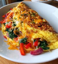Omlet z warzywami i serem