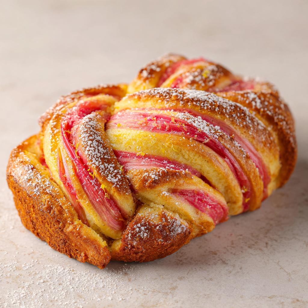 Babka cytrynowa z rabarbarem