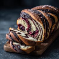 Babka czekoladowa z jagodami