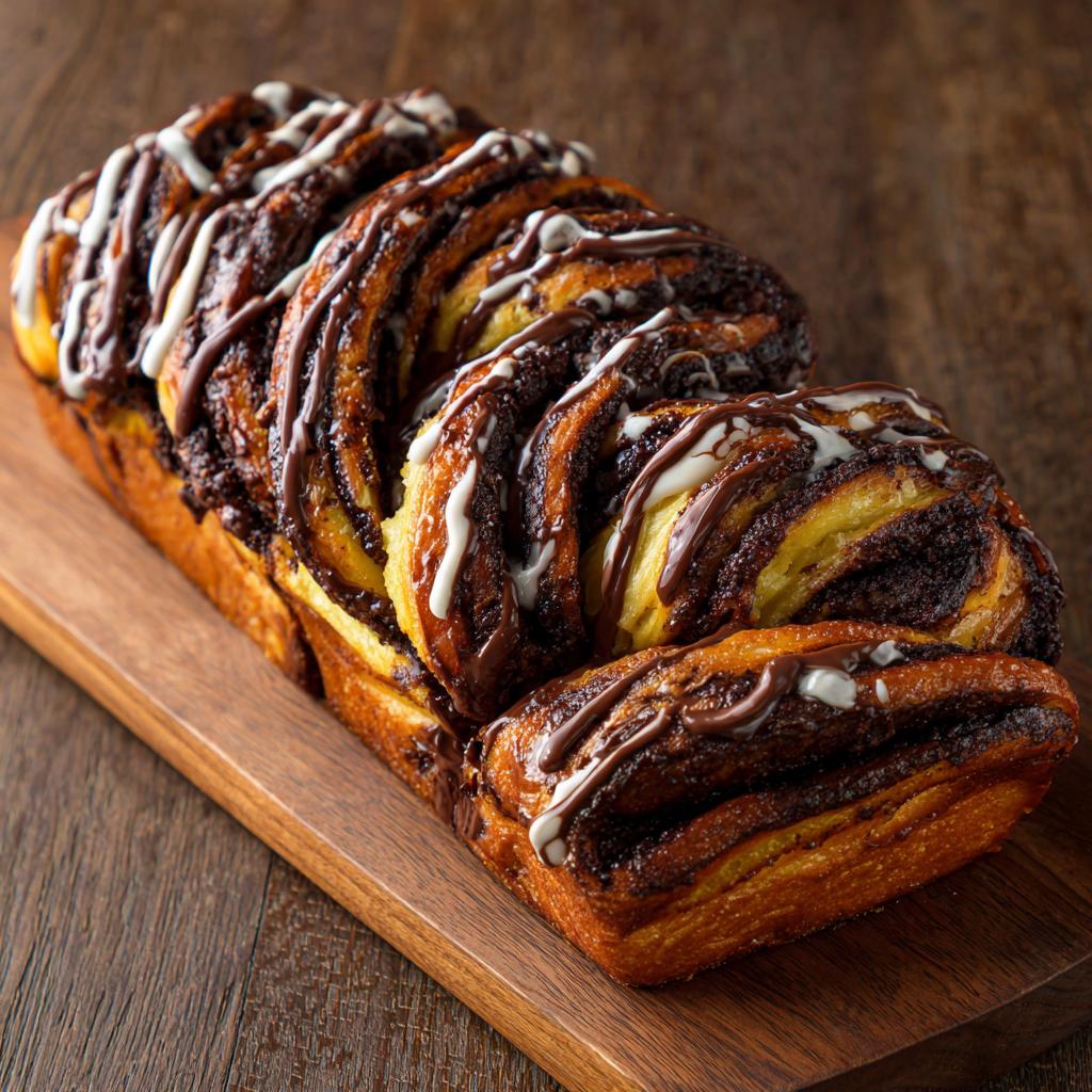 Babka czekoladowa z kremem waniliowym