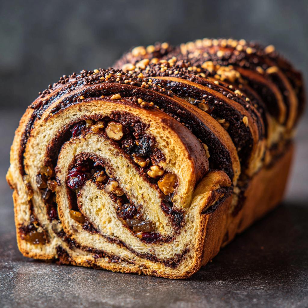 Babka czekoladowa z orzechami i owocami - detail 1
