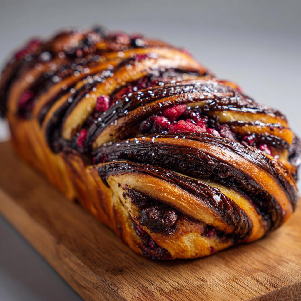 Babka czekoladowa z owocami