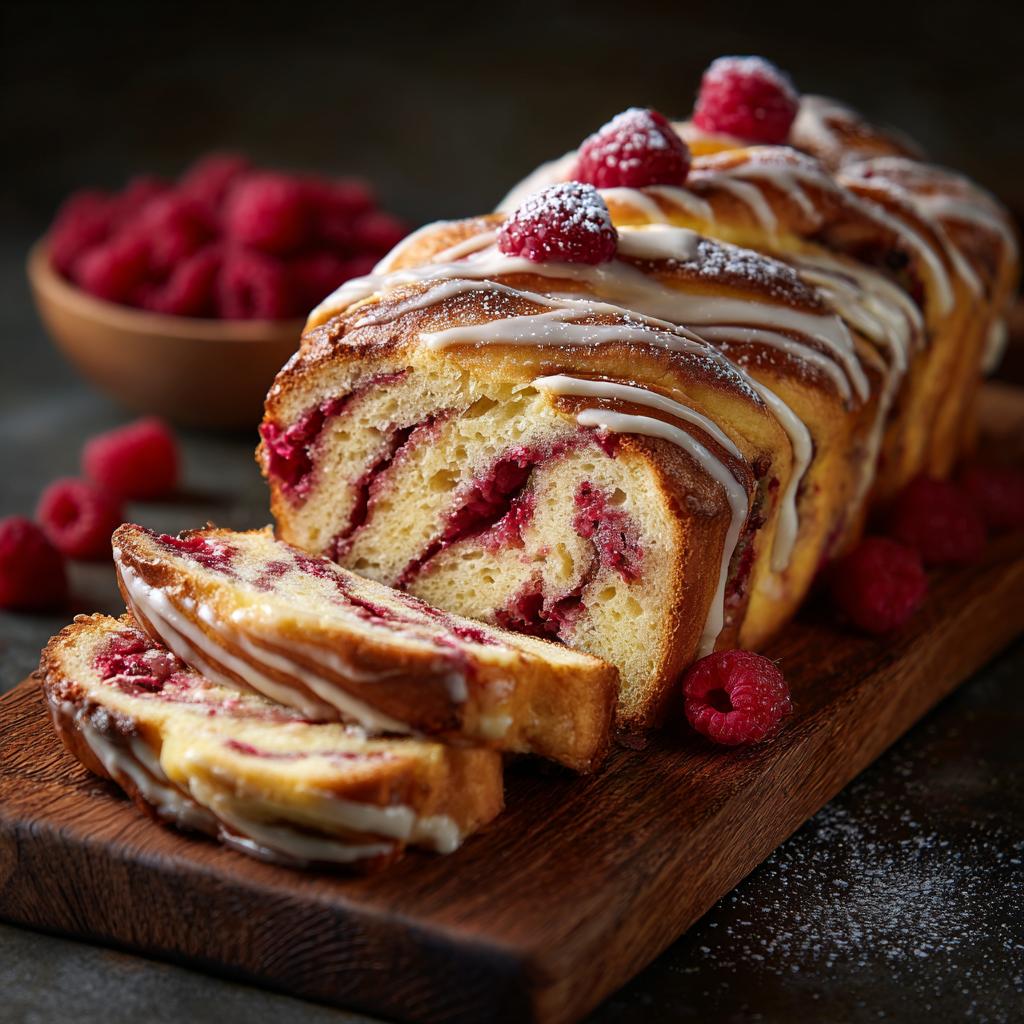 Babka drożdżowa z malinami