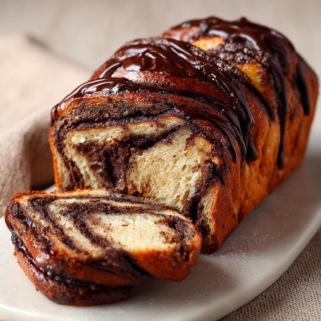 Babka drożdżowa z polewą czekoladową