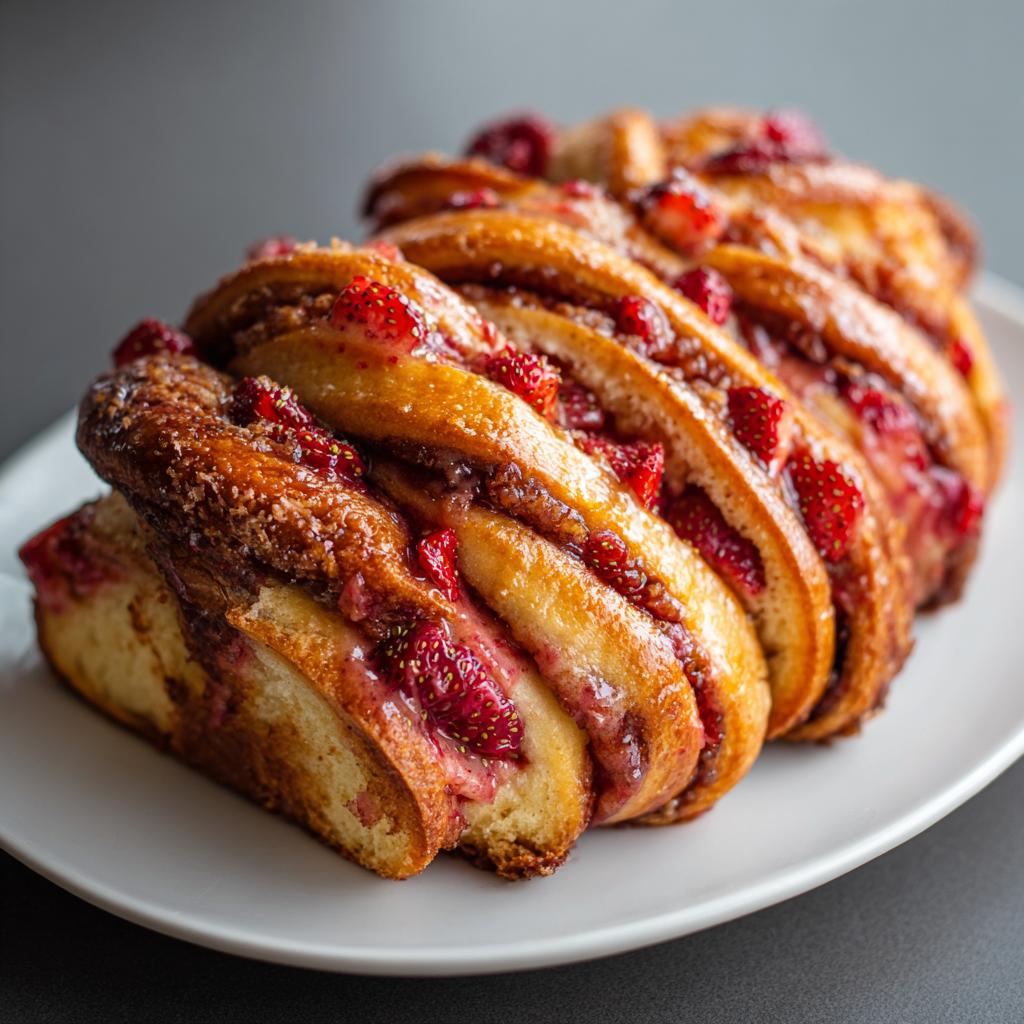 Babka drożdżowa z truskawkami