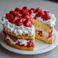 Ciasto biszkoptowe z truskawkami