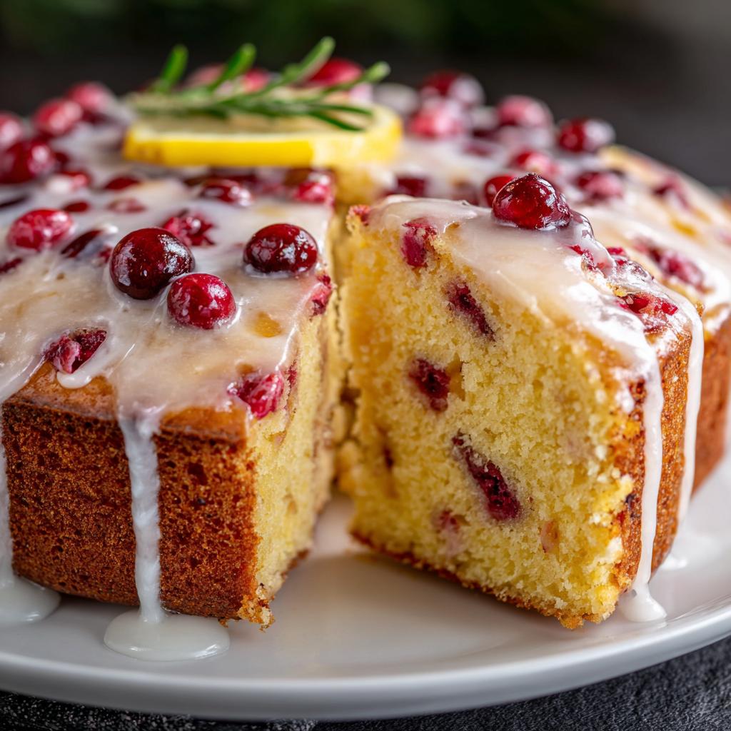 Ciasto cytrynowe z żurawiną