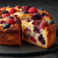 Ciasto drożdżowe z owocami leśnymi