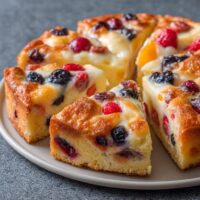 Ciasto drożdżowe z serem i owocami