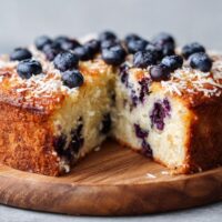 Ciasto kokosowe z jagodami
