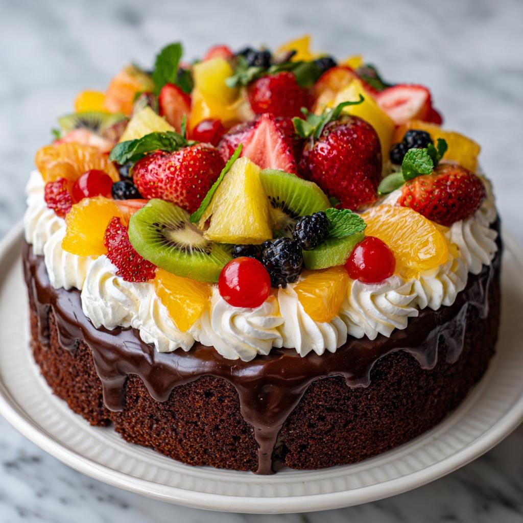 Czekoladowy tort z owocami - detail 1