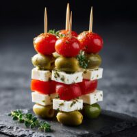 Koreczki z serem i oliwkami