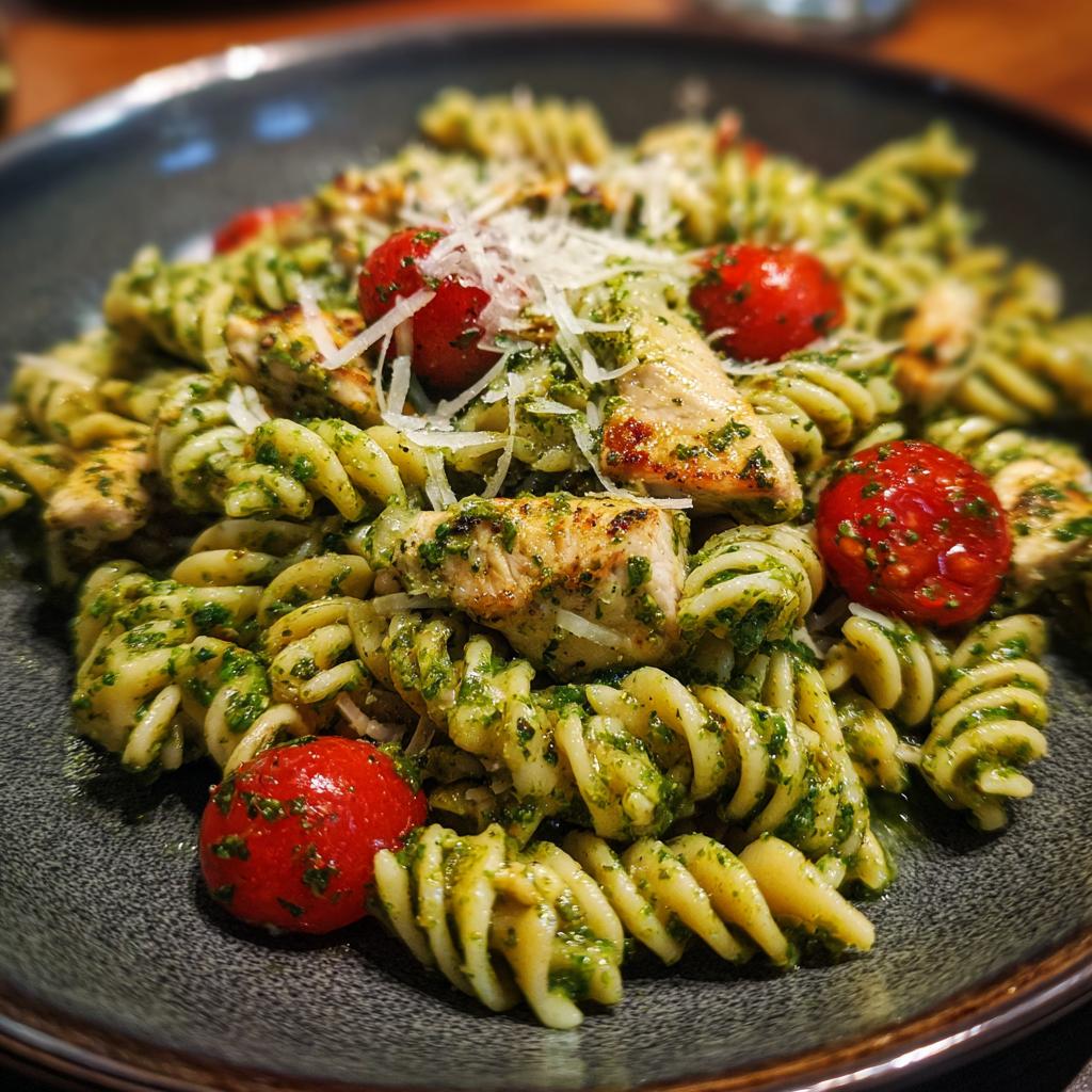 Makaron z pesto i kurczakiem - detail 1