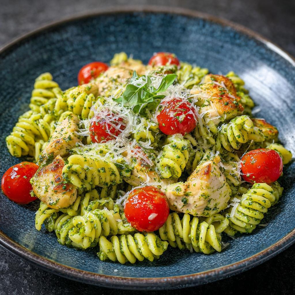 Makaron z pesto i kurczakiem
