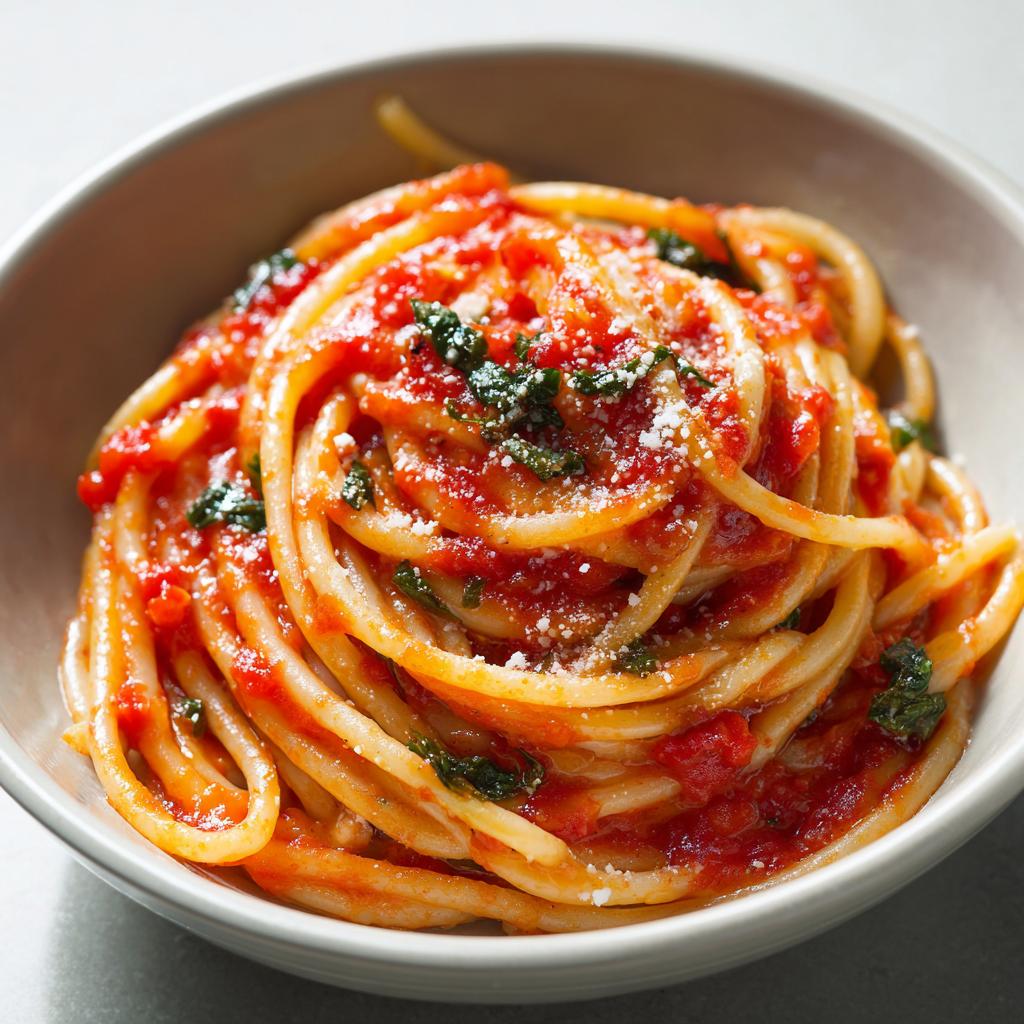 Makaron z sosem pomidorowo-bazyliowym - detail 1