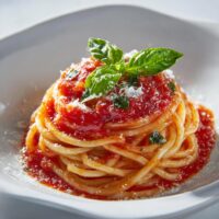 Makaron z sosem pomidorowo-bazyliowym