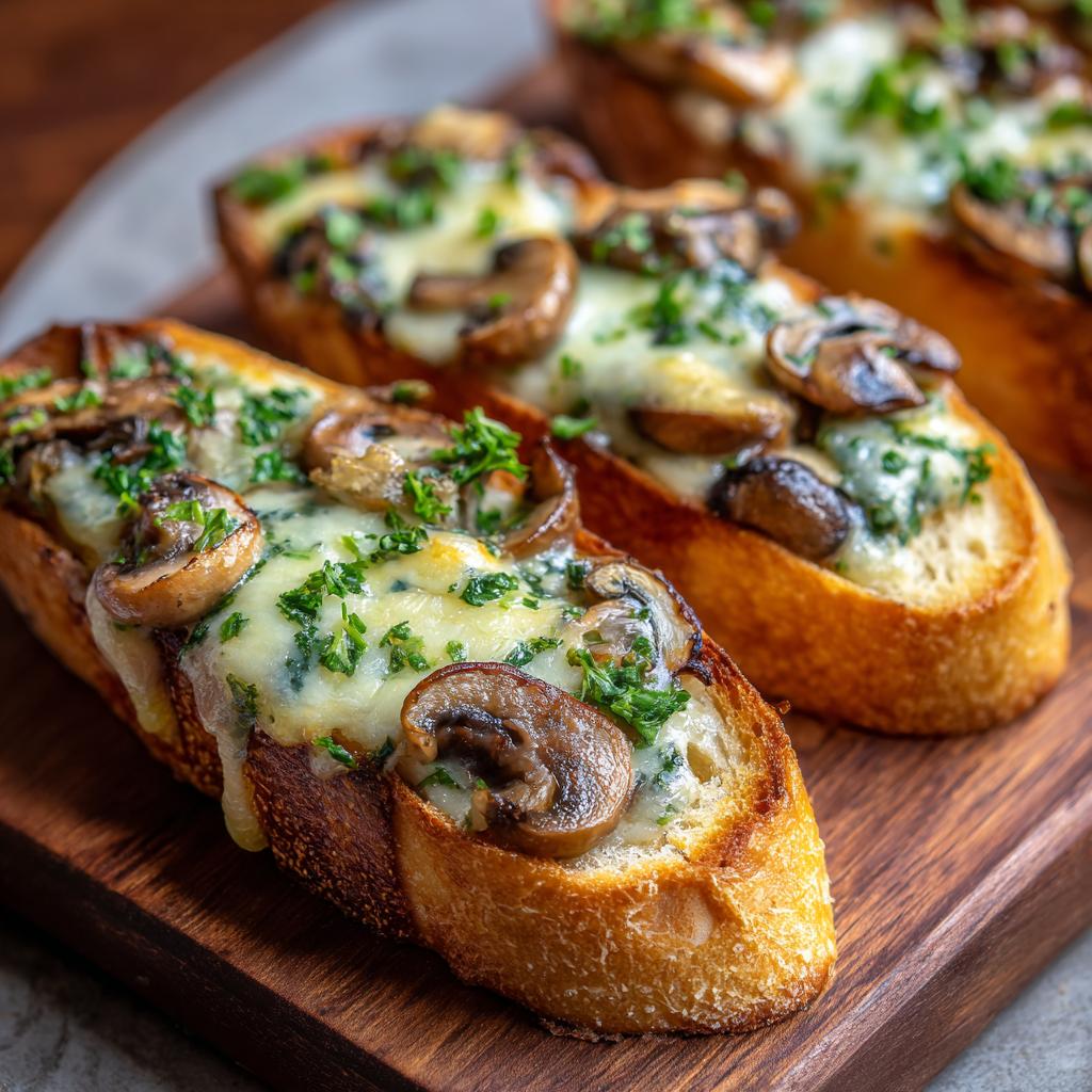 Mini zapiekanki z pieczarkami i serem