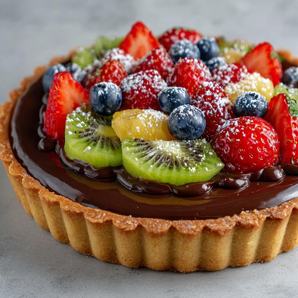 Tarta czekoladowa z owocami - detail 1