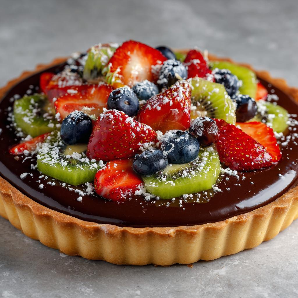 Tarta czekoladowa z owocami