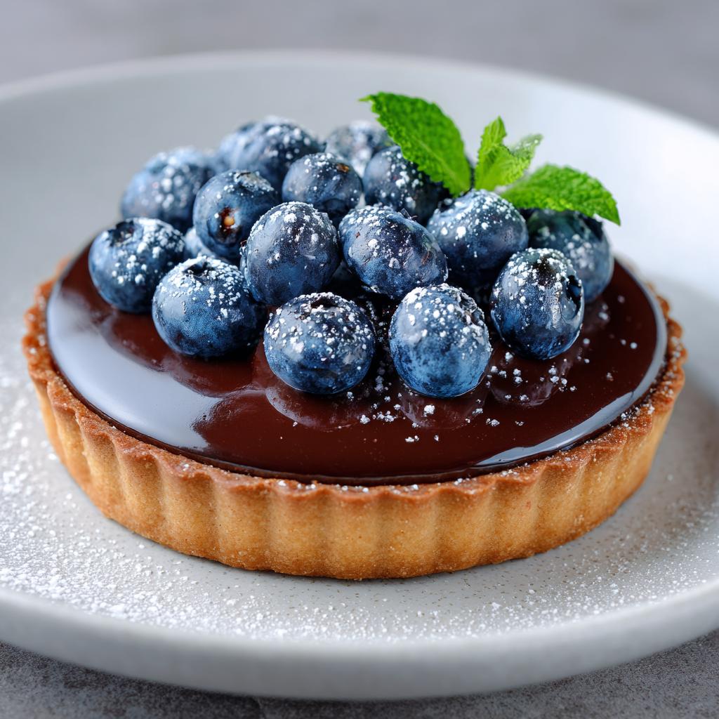 Tarta z borówkami i czekoladą - detail 1