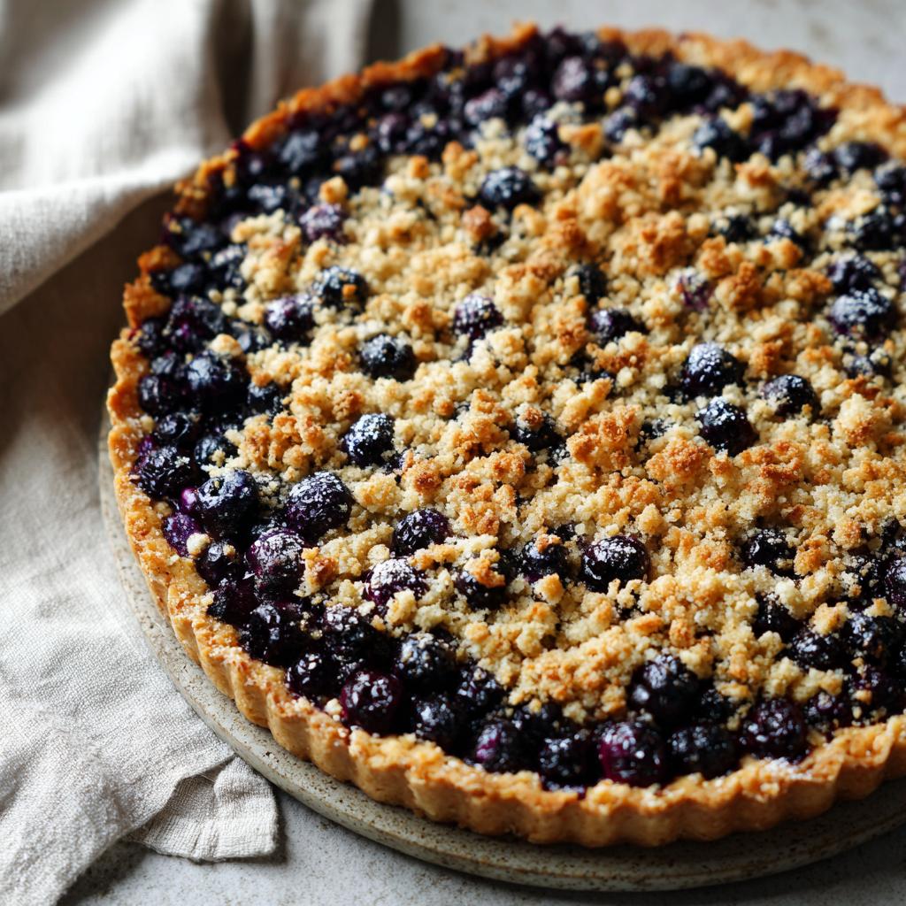 Tarta z borówkami i kruszonką