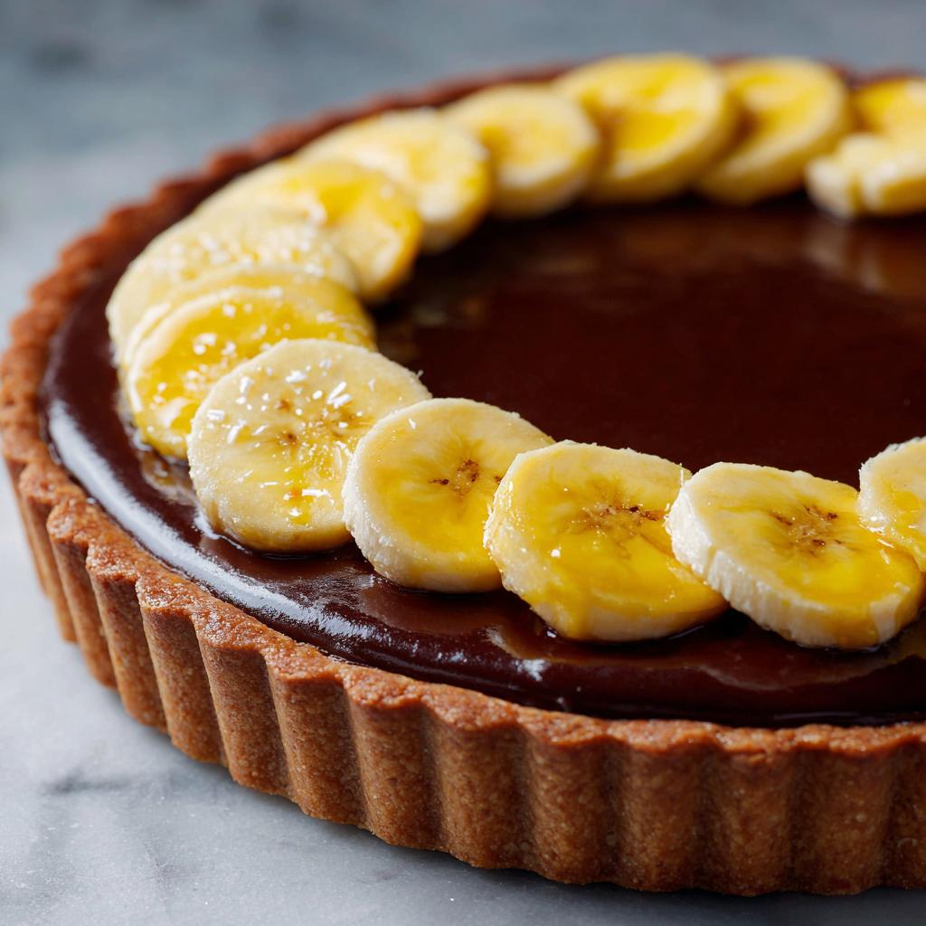 Tarta z czekoladą i bananami