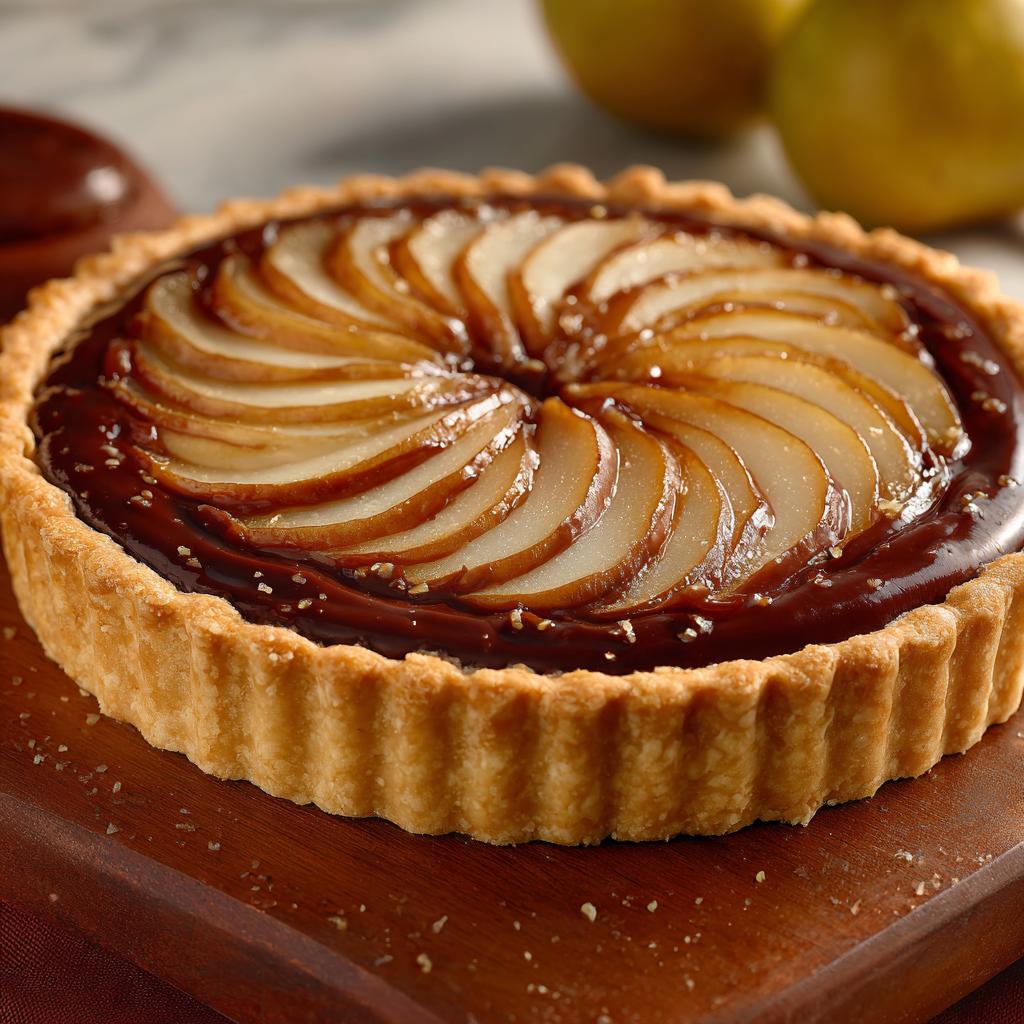 Tarta z czekoladą i gruszkami