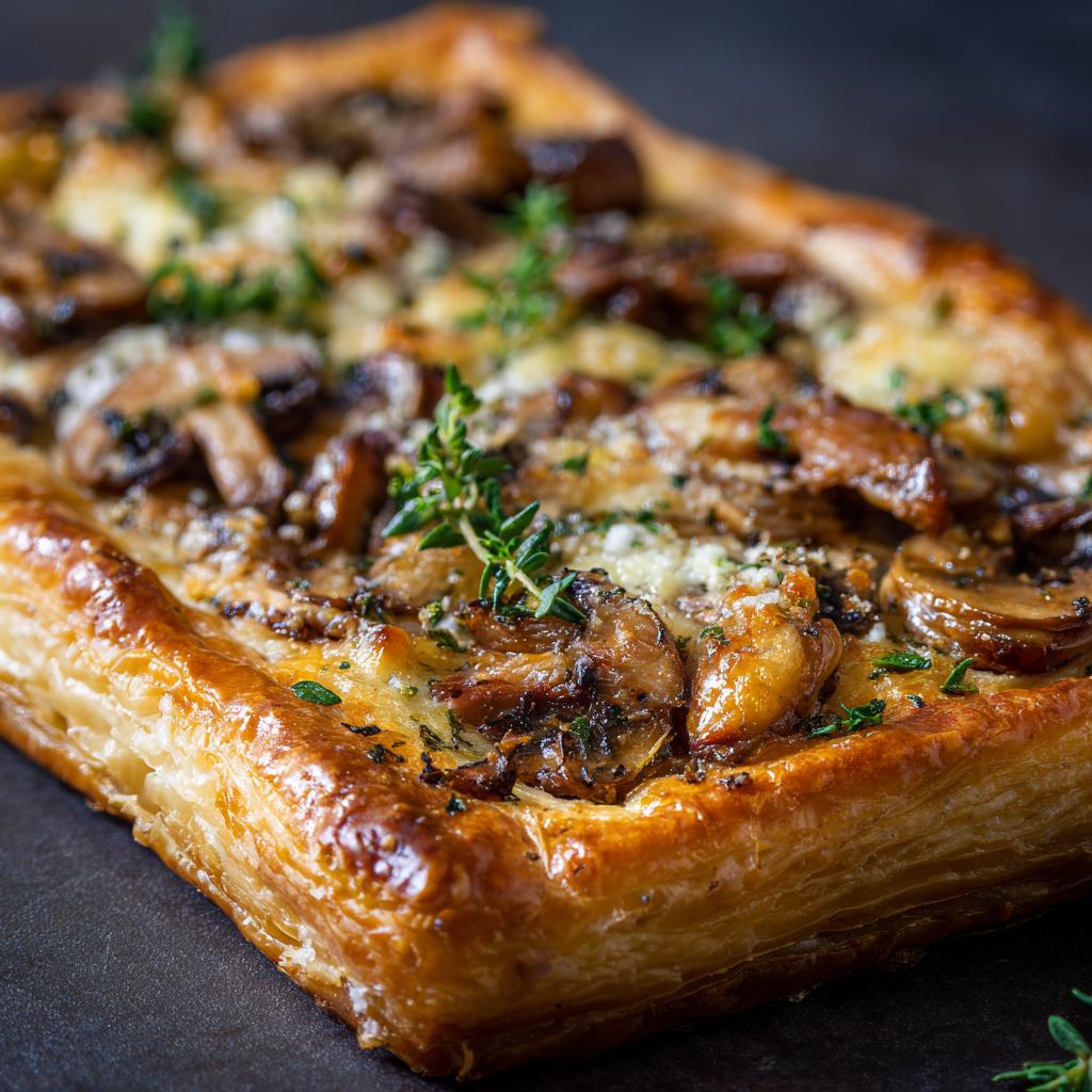Tarta z grzybami i cebulą