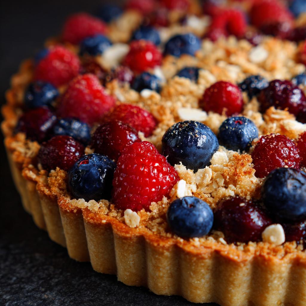 Tarta z jagodami i kruszonką - detail 1