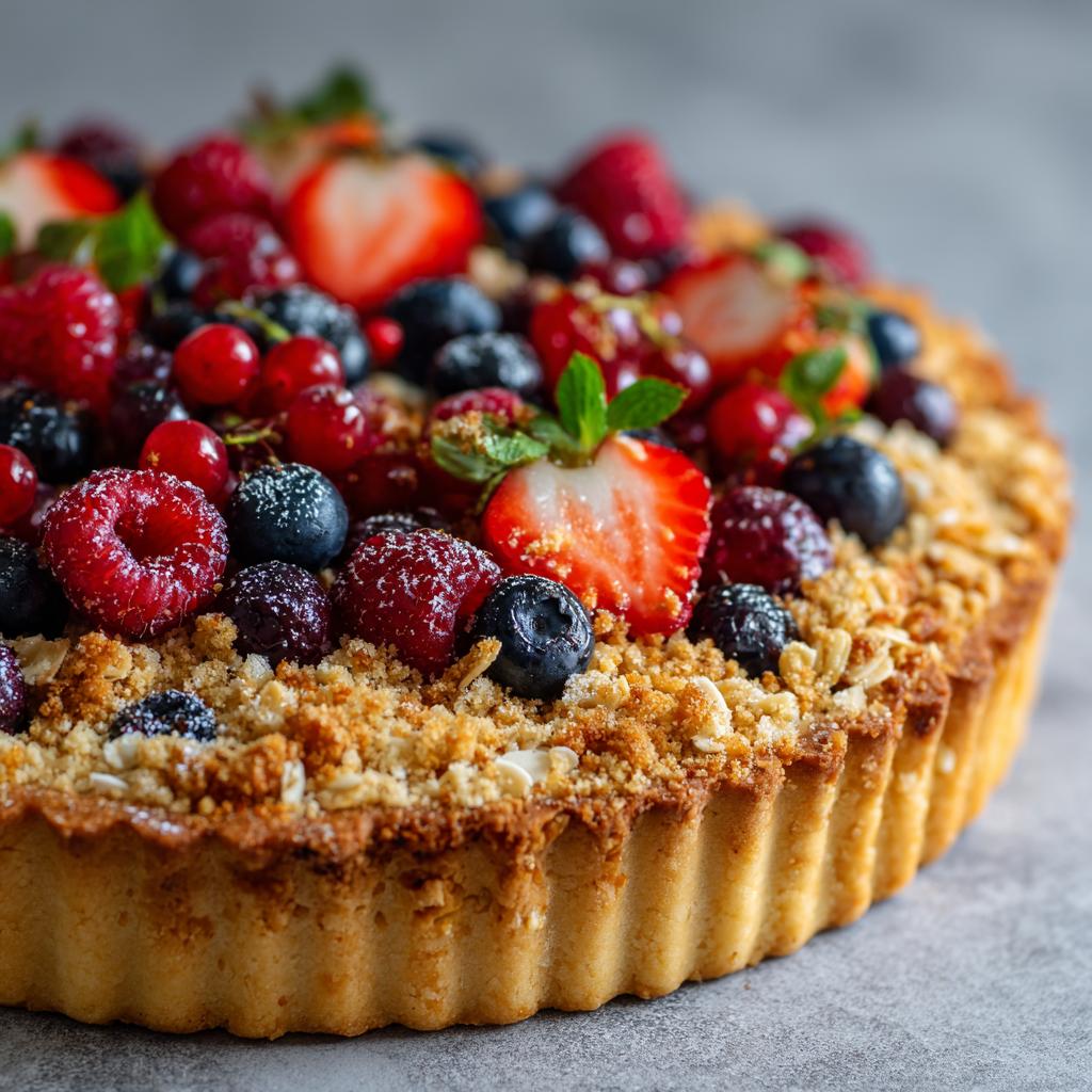 Tarta z jagodami i kruszonką