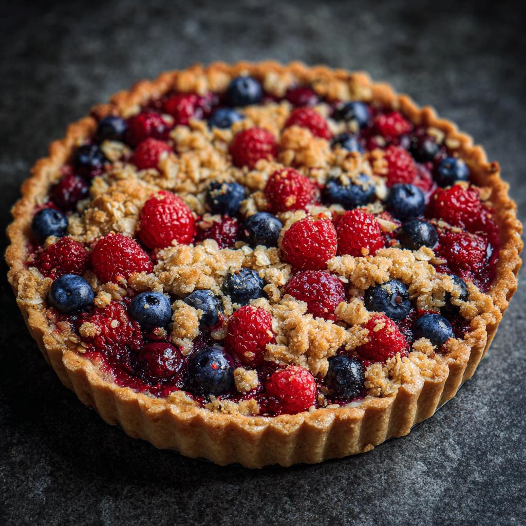 Tarta z jagodami i kruszonką