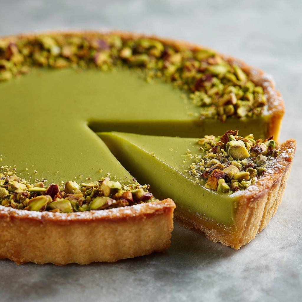 Tarta z kremem pistacjowym
