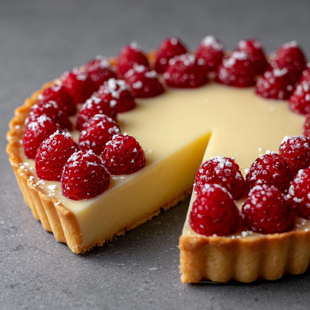 Tarta z malinami i białą czekoladą - detail 1