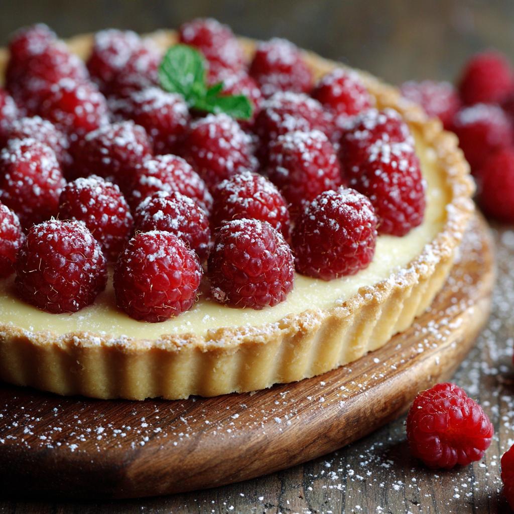 Tarta z malinami i białą czekoladą