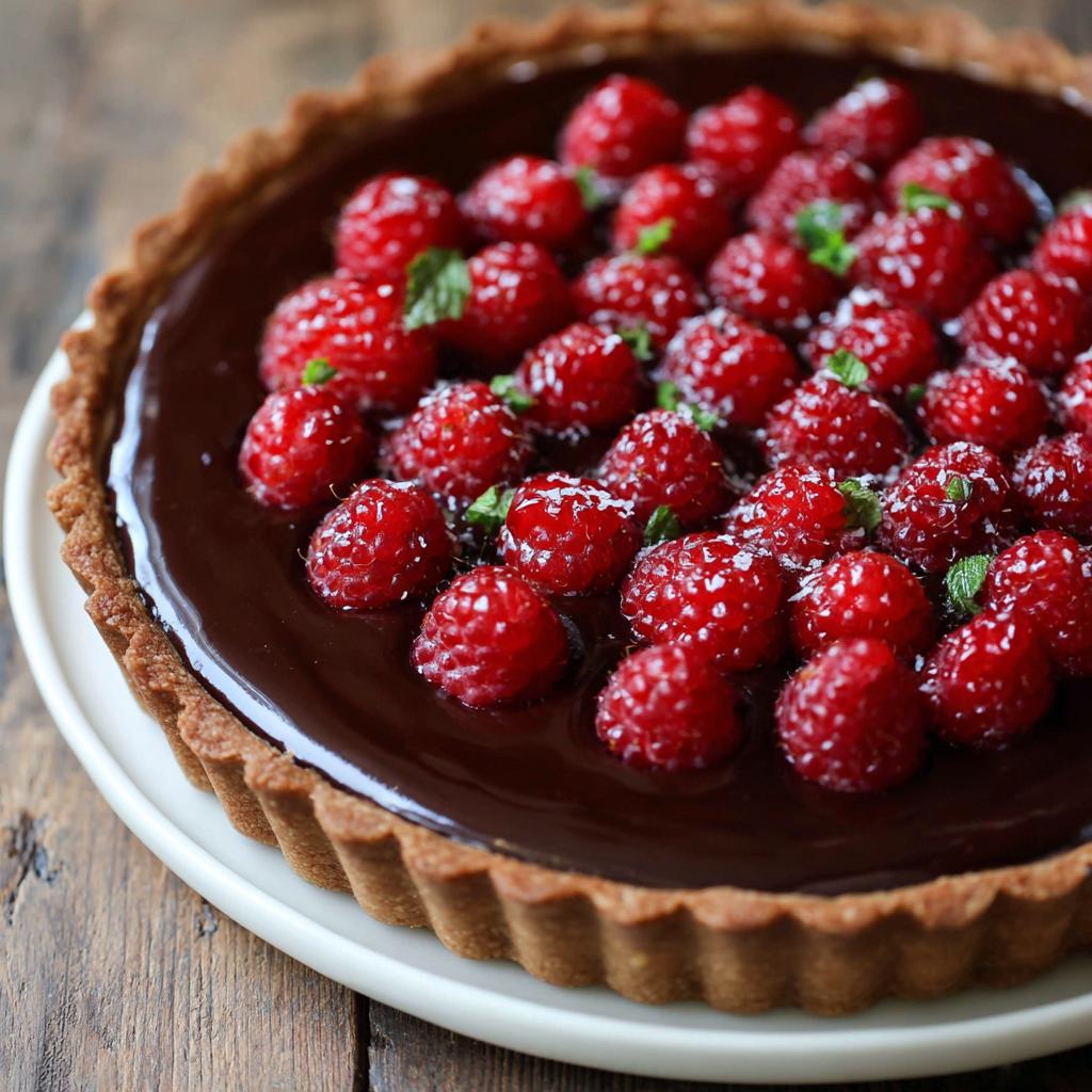 Tarta z malinami i czekoladą - detail 1