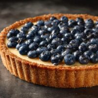 Tarta z migdałami i borówkami