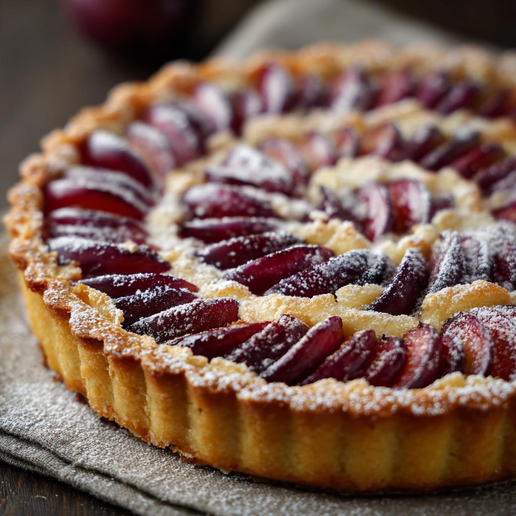Tarta ze śliwkami i migdałami