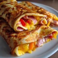 Tortilla z serem i szynką