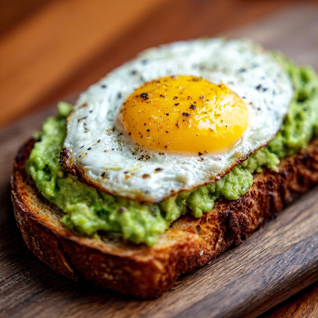Tost z awokado i smażonym jajkiem - detail 1